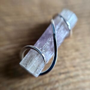 Purple aragonite in sterling silver pendant