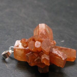 Terminated Aragonite Crystal Silver Pendant From Morocco - 1.3" - 6.20 Grams