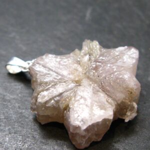 Terminated Aragonite Crystal Silver Pendant From Spain - 1.1" - 5.97 Grams