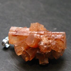Terminated Aragonite Crystal Silver Pendant From Morocco - 1.3" - 8.41 Grams