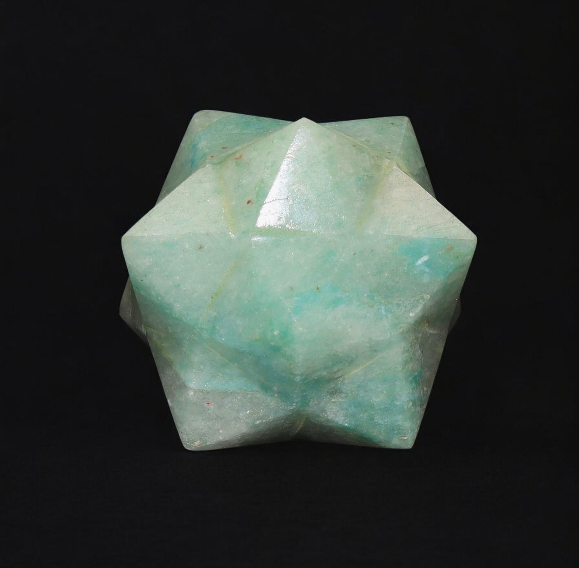 40mm Blue Aragonite Crystal 12 Points Reiki Charged Energy Gemstone Merkabah