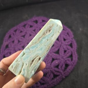 Blue Aragonite Polished Point Obelisk Crystals Magick Stones New Find Starseed Vugs Blue Pakistan