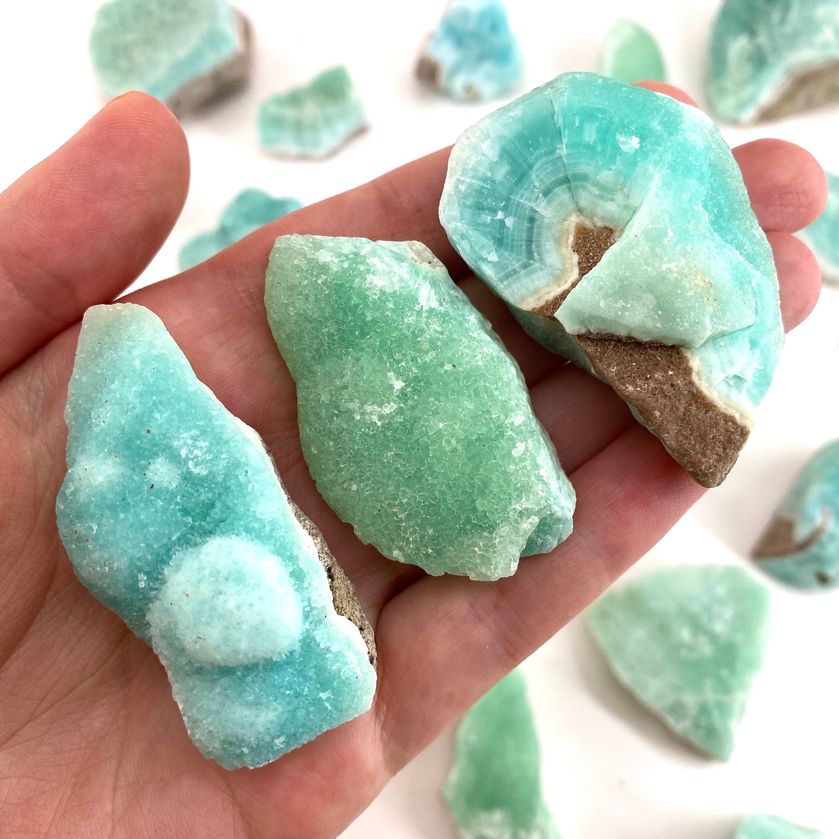Raw Blue Aragonite Crystal Cluster | Mineral Specimen Raw Blue Aragonite Crystal Cluster | Mineral Specimen