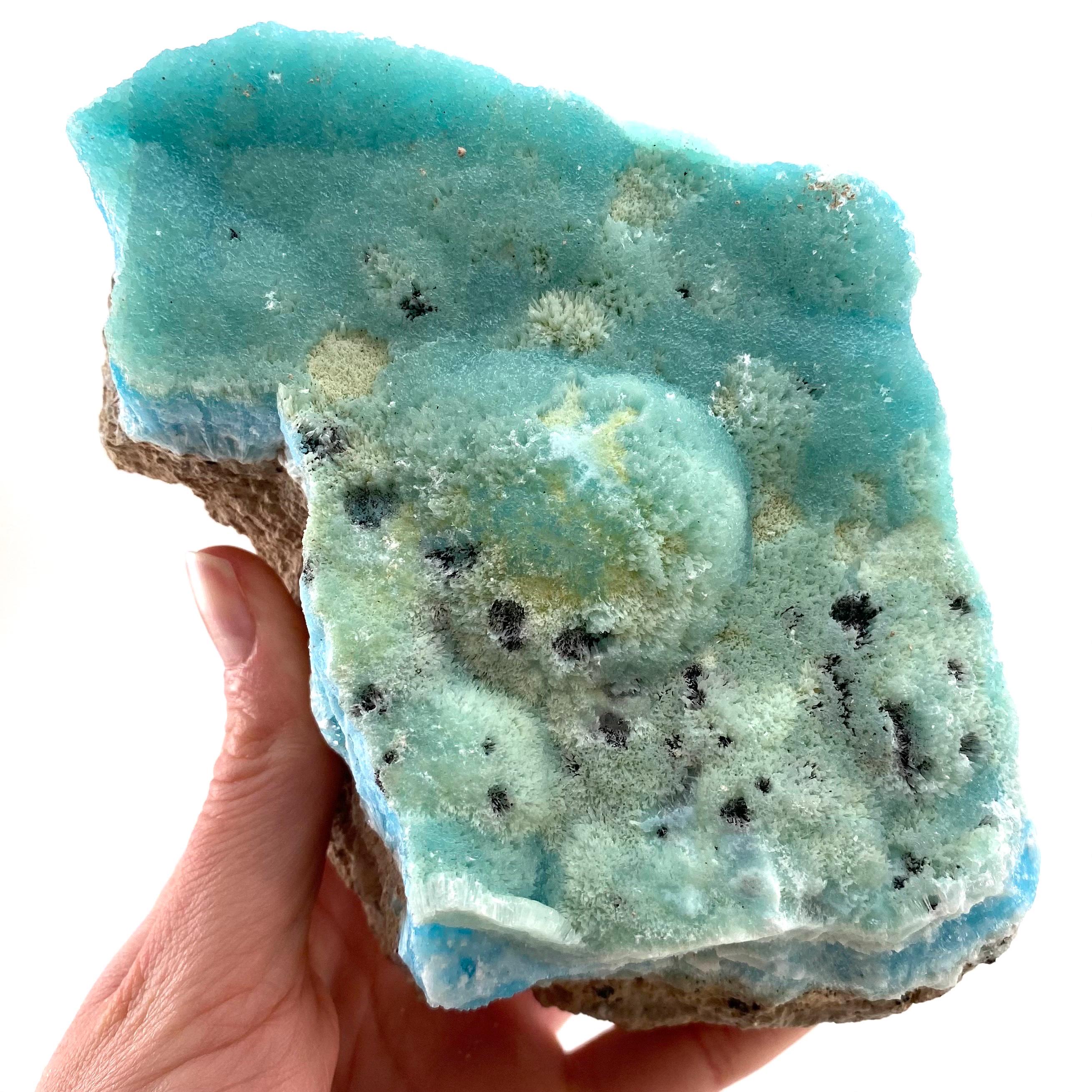Blue Aragonite Specimen, Raw Botryoidal Crystal