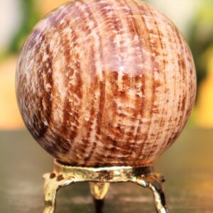 50MM Brown Aragonite Crystal Sphere: Energy Healing Metaphysical Gift 50MM Brown Aragonite Crystal Sphere: Energy Healing Metaphysical Gift