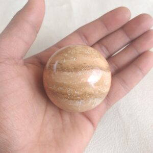 51 MM Polished Aragonite Sphere: Handmade Healing Crystal Home Decor 51 MM Polished Aragonite Sphere: Handmade Healing Crystal Home Decor