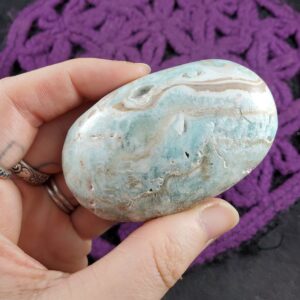 Blue Aragonite Palmstone Crystals Magick Stones Starseed polished Afghanistan Blue Aragonite Palmstone Crystals Magick Stones Starseed polished Afghanistan