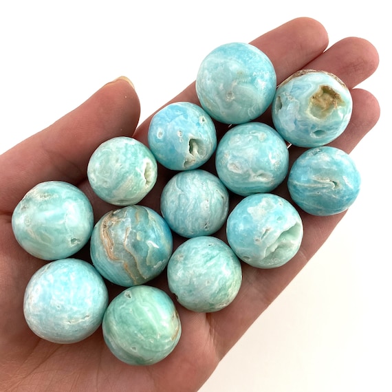 Blue Aragonite Sphere | Polished Natural Crystal Ball (18mm-22mm)