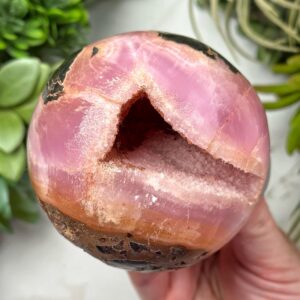 Pink Aragonite Sphere | 75mm | - #1 (polished Crystal Ball, Heart Chakra, Healing Stone, Love) Pink Aragonite Sphere | 75mm | - #1 (polished Crystal Ball, Heart Chakra, Healing Stone, Love)