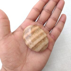 Polished Aragonite Palm Stone: Healing Crystal Decor (55x43x22 MM, 77.4 Grams Polished Aragonite Palm Stone: Healing Crystal Decor (55x43x22 MM, 77.4 Grams