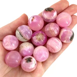 Rare Pink Aragonite Sphere | Natural Polished Crystal Ball