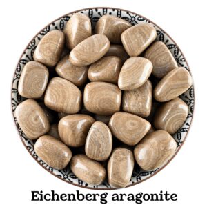 Aragonite Eichenberg Tumbled Stone, Gift For Crystal Lovers, Natural Banded Brown Healing Gemstone