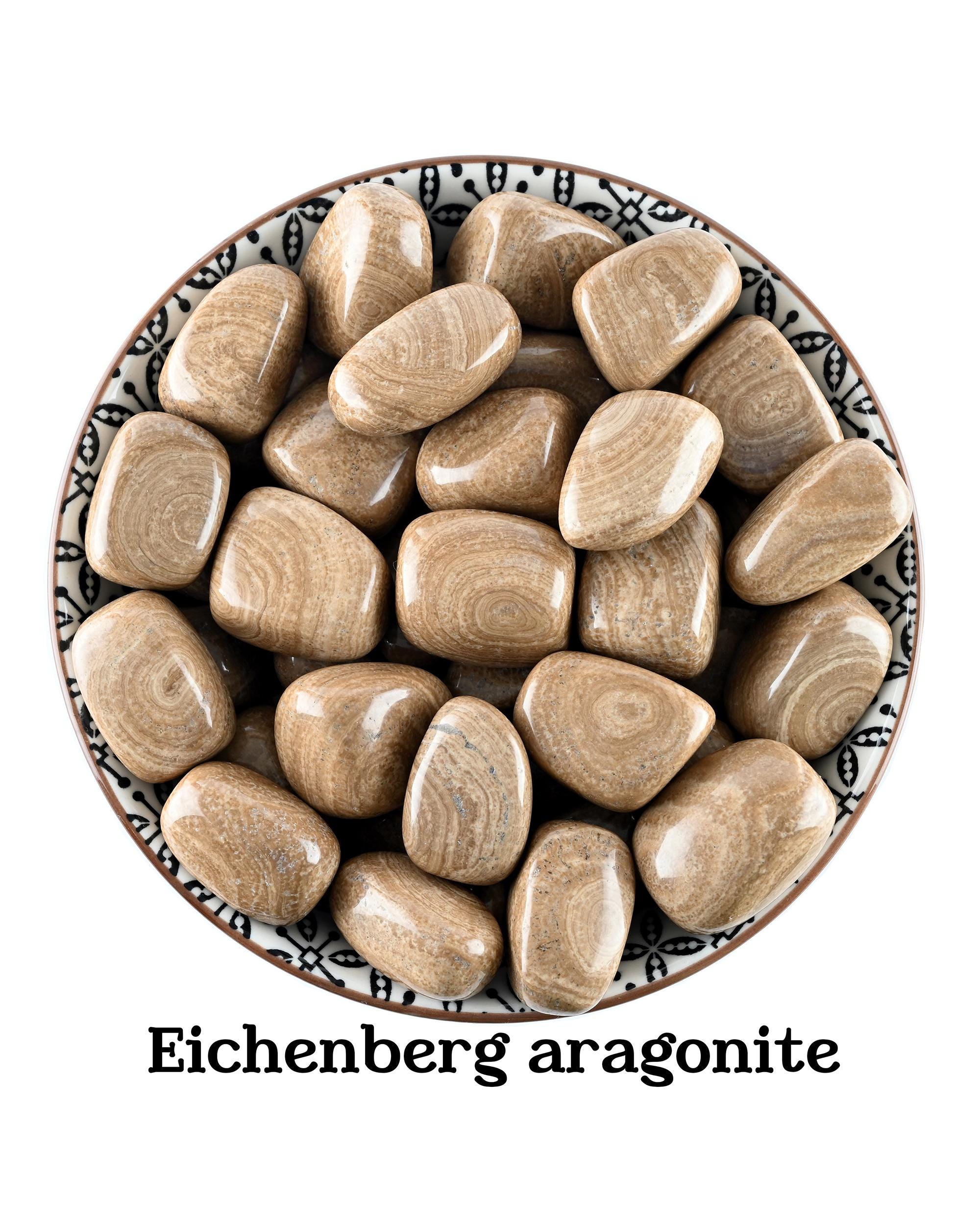 Aragonite Eichenberg Tumbled Stone, Gift For Crystal Lovers, Natural Banded Brown Healing Gemstone