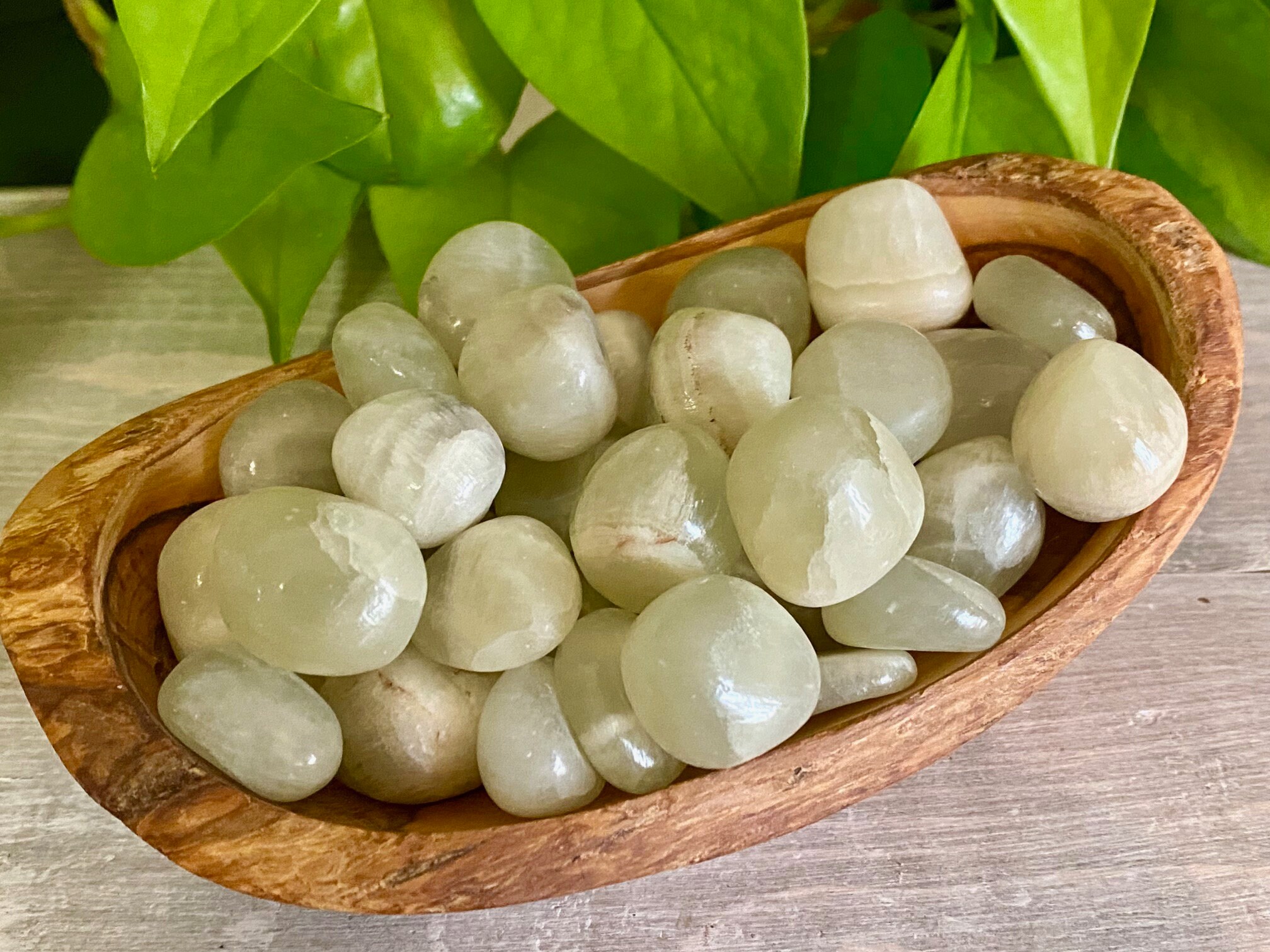 Green Aragonite Tumbled Stone Large , Crystal Mexico Gemstone