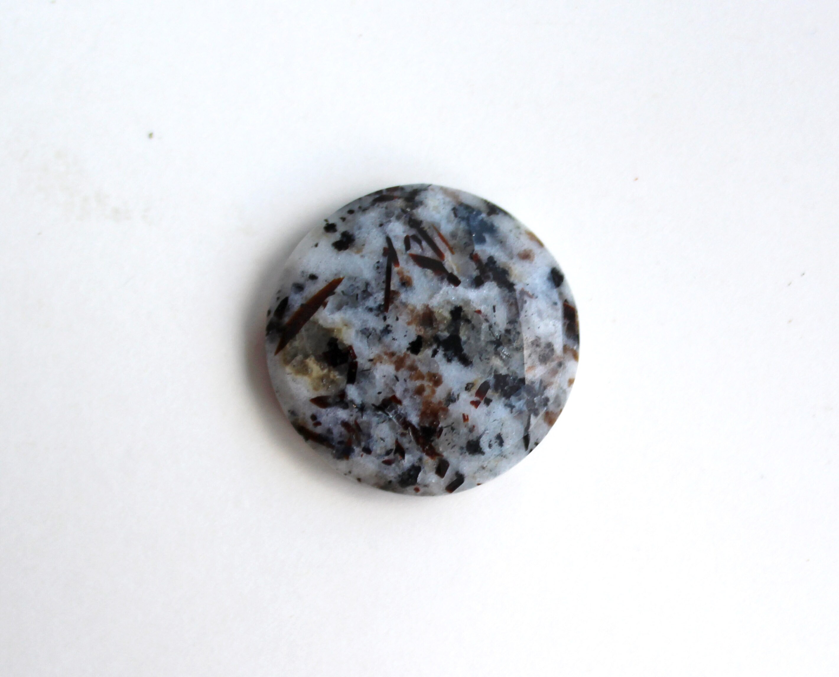 Faceted Astrophyllite Cabochon - Destash Stone Cab Faceted Astrophyllite Cabochon - Destash Stone Cab