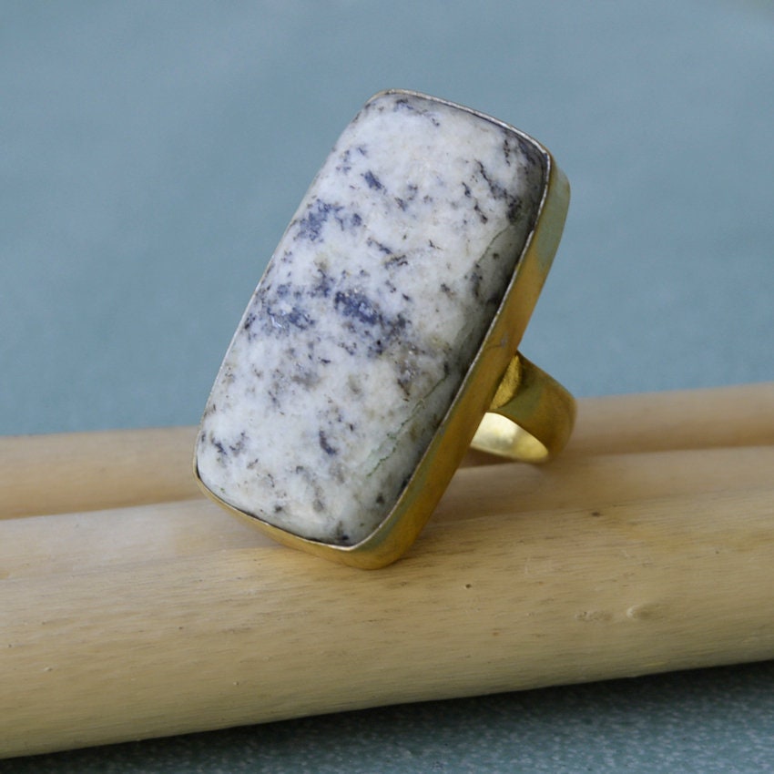 Astrophyllite Gemstone Ring: 925 Sterling Silver, 14k Gold Fill Statement Jewelry