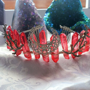Aura Quartz Crystal Crown, Wedding, Fairy, Cosplay