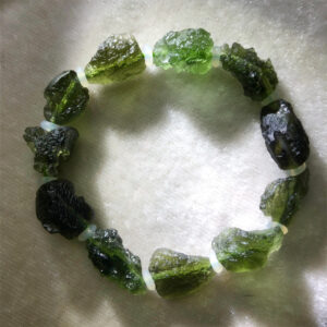 Authentic Moldavite Bracelets Raw Genuine Green Moldavite Silver Meteorite Bracelets Space bracelets Custom bracelets Real Moldavite bangle