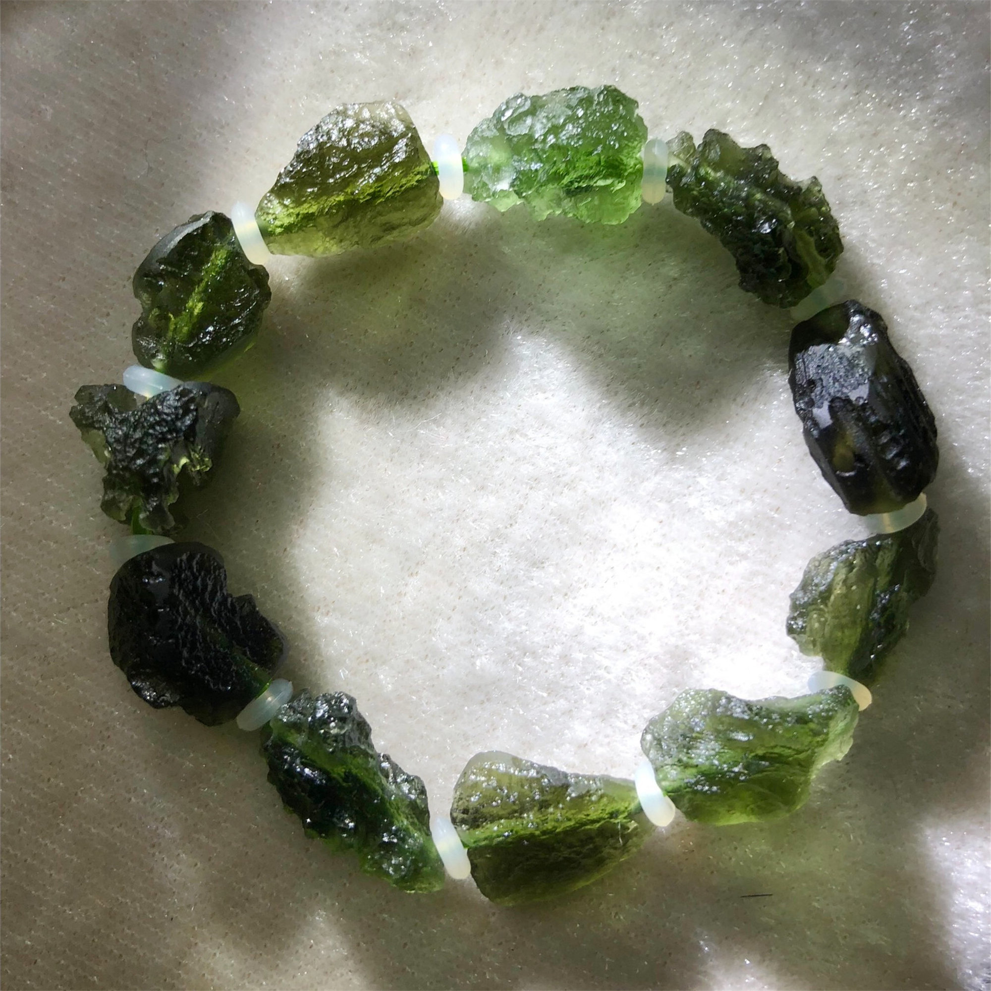 Authentic Moldavite Bracelets Raw Genuine Green Moldavite Silver Meteorite Bracelets Space Bracelets Custom Bracelets Real Moldavite Bangle