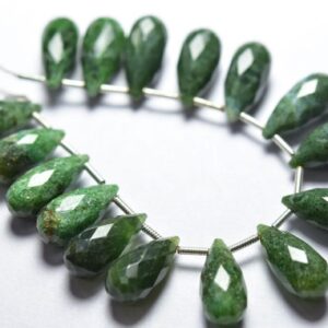 6 Pcs - Beautiful Natural Faceted Aventurine Side Drilled Tear Drops Briolettes - Size is 7x15 mm #1872 6 Pcs - Beautiful Natural Faceted Aventurine Side Drilled Tear Drops Briolettes - Size is 7x15 mm #1872