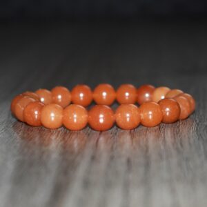 10mm Orange Aventurine Bracelet - Beaded Unisex Gemstone Jewelry Gift For Men & Women 10mm Orange Aventurine Bracelet - Beaded Unisex Gemstone Jewelry Gift For Men & Women