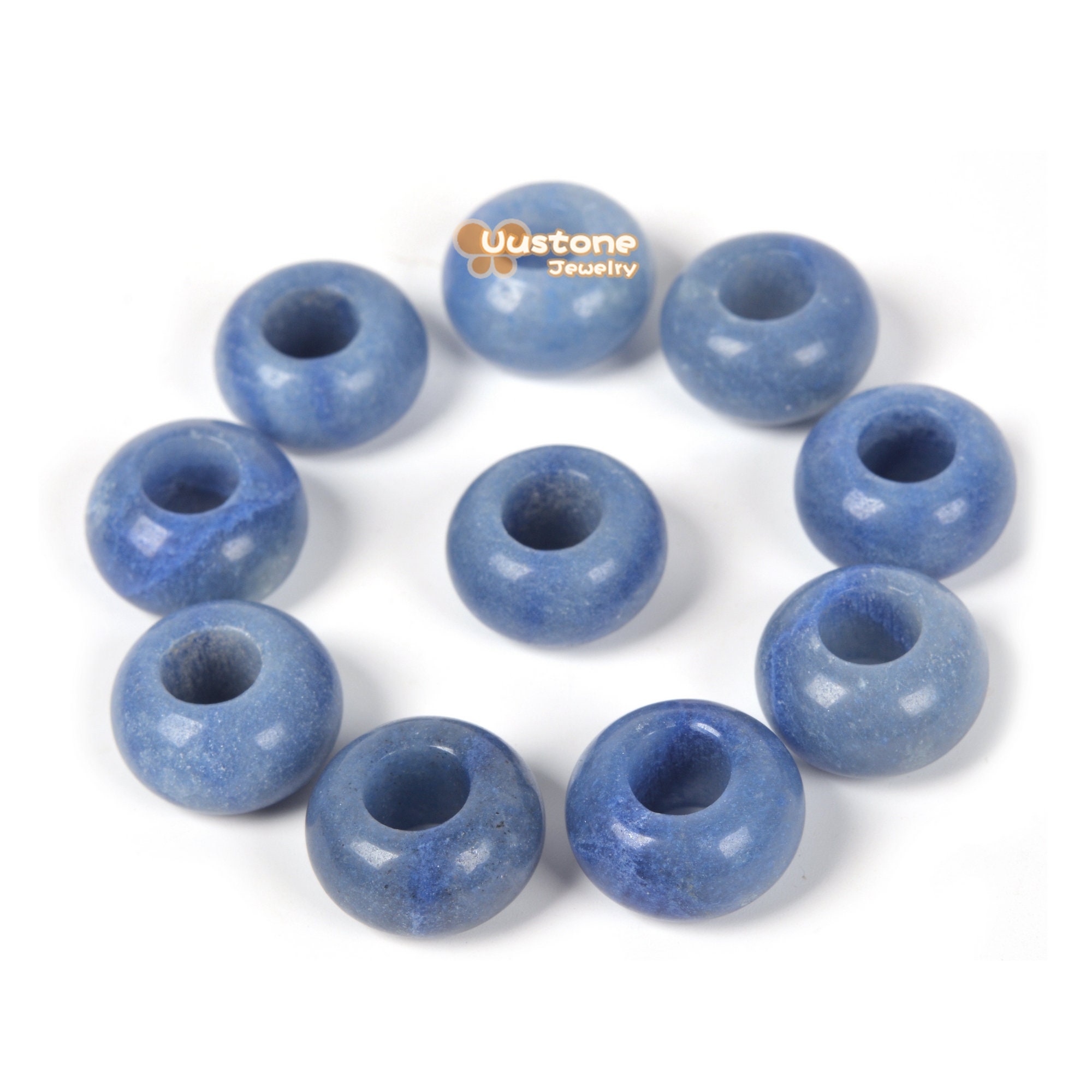 14mm Natural Blue Aventurine Universal Large Hole Rondelle Bead For Bracelet Diy Jewelry Making 14mm Natural Blue Aventurine Universal Large Hole Rondelle Bead For Bracelet Diy Jewelry Making