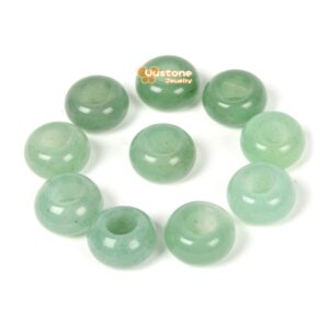 14mm Natural Green Aventurine Universal Large Hole Rondelle Bead for Bracelet DIY Jewelry Making