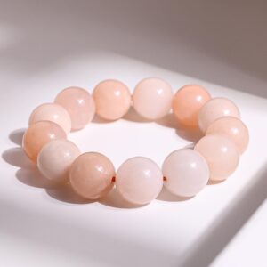 16mm Genuine Natural Coral Pink Aventurine Round Big Size Beads Gemstone Bracelet For Man And Woman,healing Crystal Bracelet