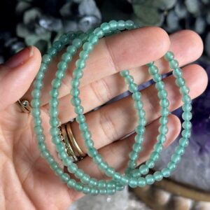 4mm Green Aventurine Bracelet : Minimalist Crystal Gemstone