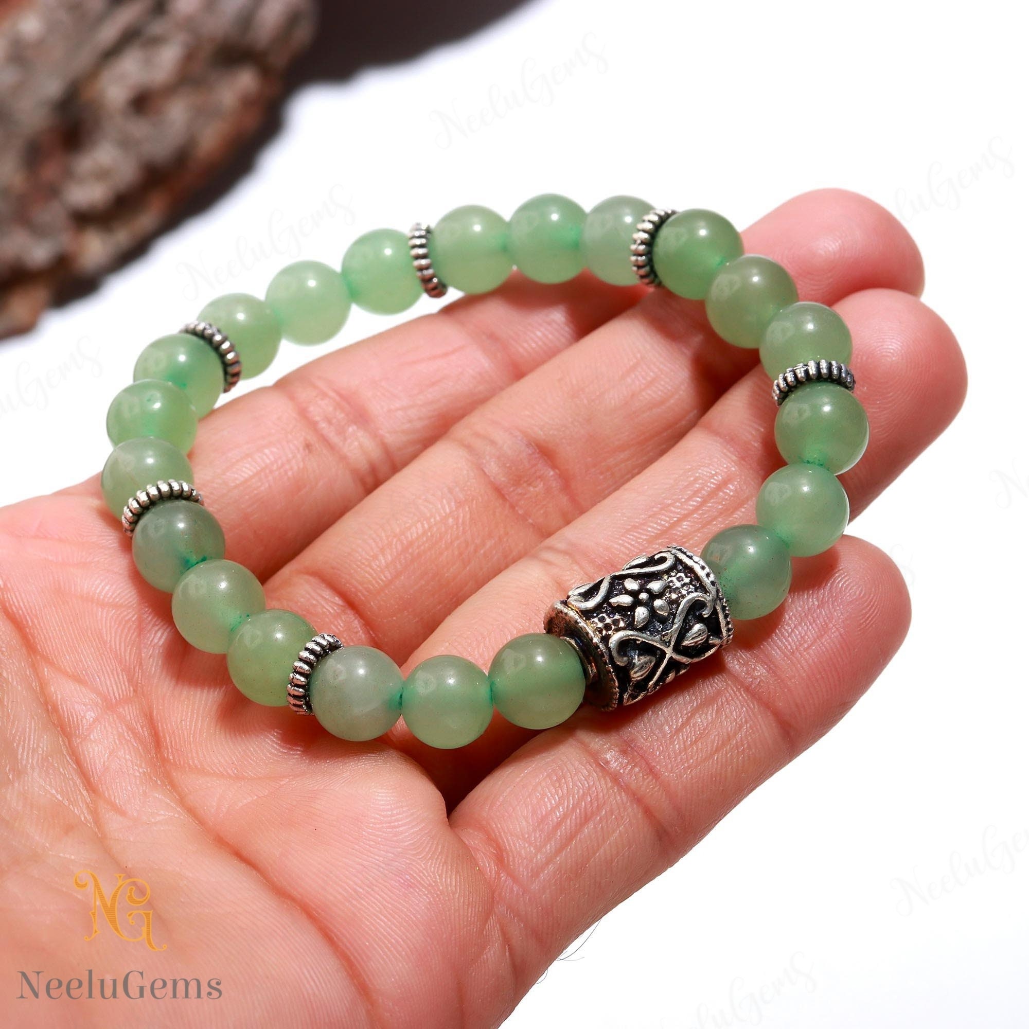 8mm Green Aventurine Bracelet, Natural Stone Of Prosperity & Luck, Heart Chakra Healing Jewelry, Good Fortune Gift, Unisex Success Beads 8mm Green Aventurine Bracelet, Natural Stone Of Prosperity & Luck, Heart Chakra Healing Jewelry, Good Fortune Gift, Unisex Success Beads
