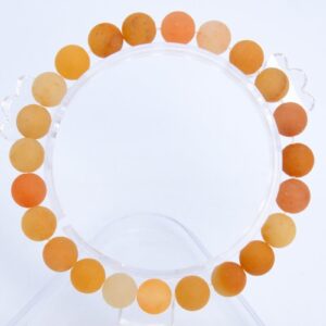 8MM Matte Orange Aventurine Beads Bracelet Grade AAA Natural Round Gemstone 7" BULK LOT 1,3,5,10 and 50 (106788h-065)
