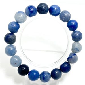 Blue Aventurine Bracelet, Smooth Polished Round Aventrine 4mm 8mm 10mm Bead Gemstone Handmade Stretch Beaded Bracelet - Pgb27