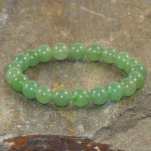 Green Aventurine Bracelet: 8mm Wrist Mala Beads, Heart Chakra