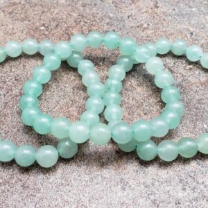 Green Aventurine Bracelet, Gemstone Bracelet, 7 Inch