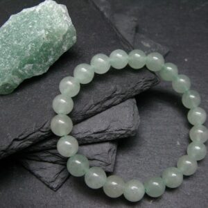 Green Aventurine Genuine Bracelet ~ 7 Inches ~ 8mm Round Beads