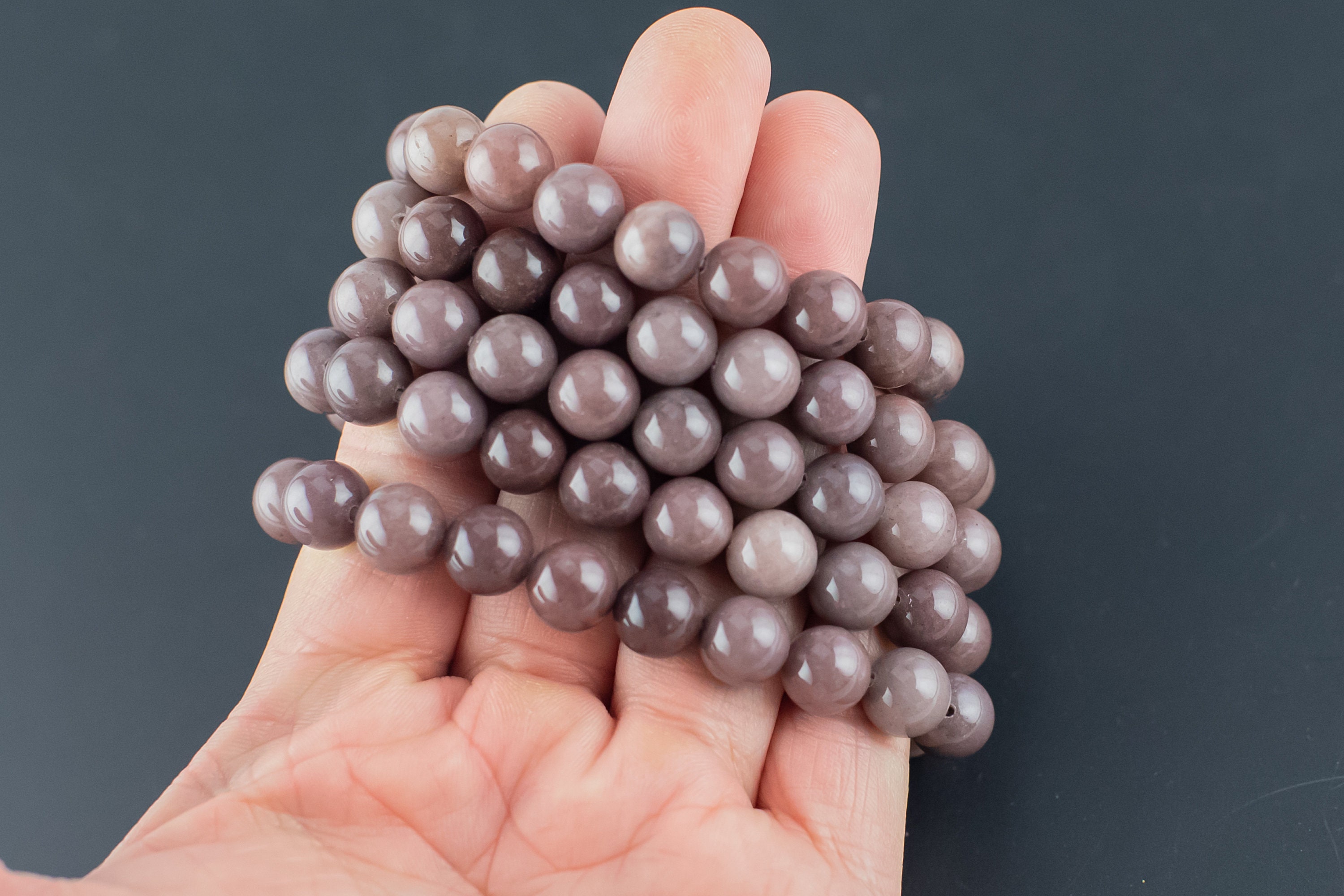 Natural Purple Aventurine Round Size 6mm, 8mm, 10mm - Handmade In Usa- Approx. 7" Bracelet Crystal Bracelet- Lgs