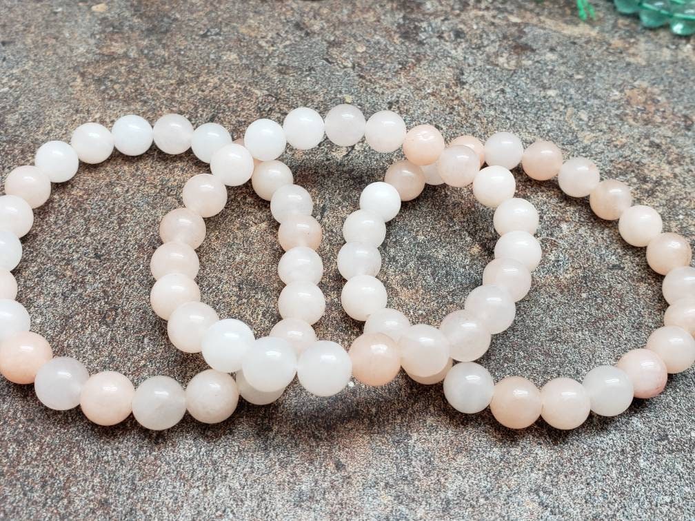 Pink Aventurine Bracelet, Gemstone Bracelet, 7 Inch