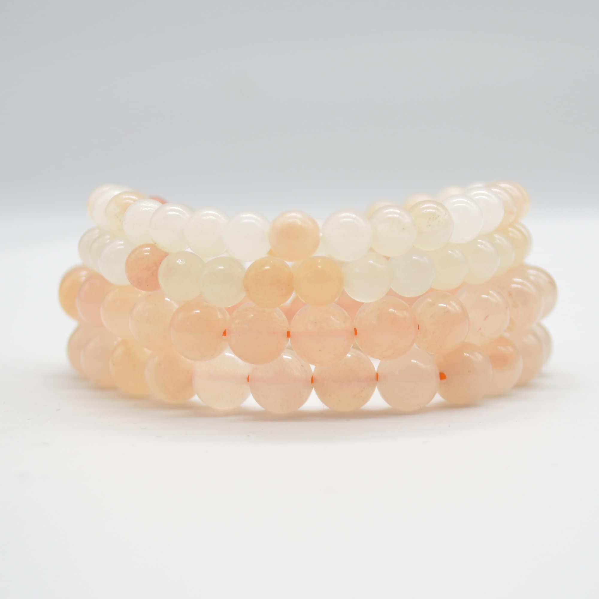 Pink Aventurine Gemstone Round Beads Bracelet Sample Strand - 6mm Or 8mm Sizes - 7.5" Long