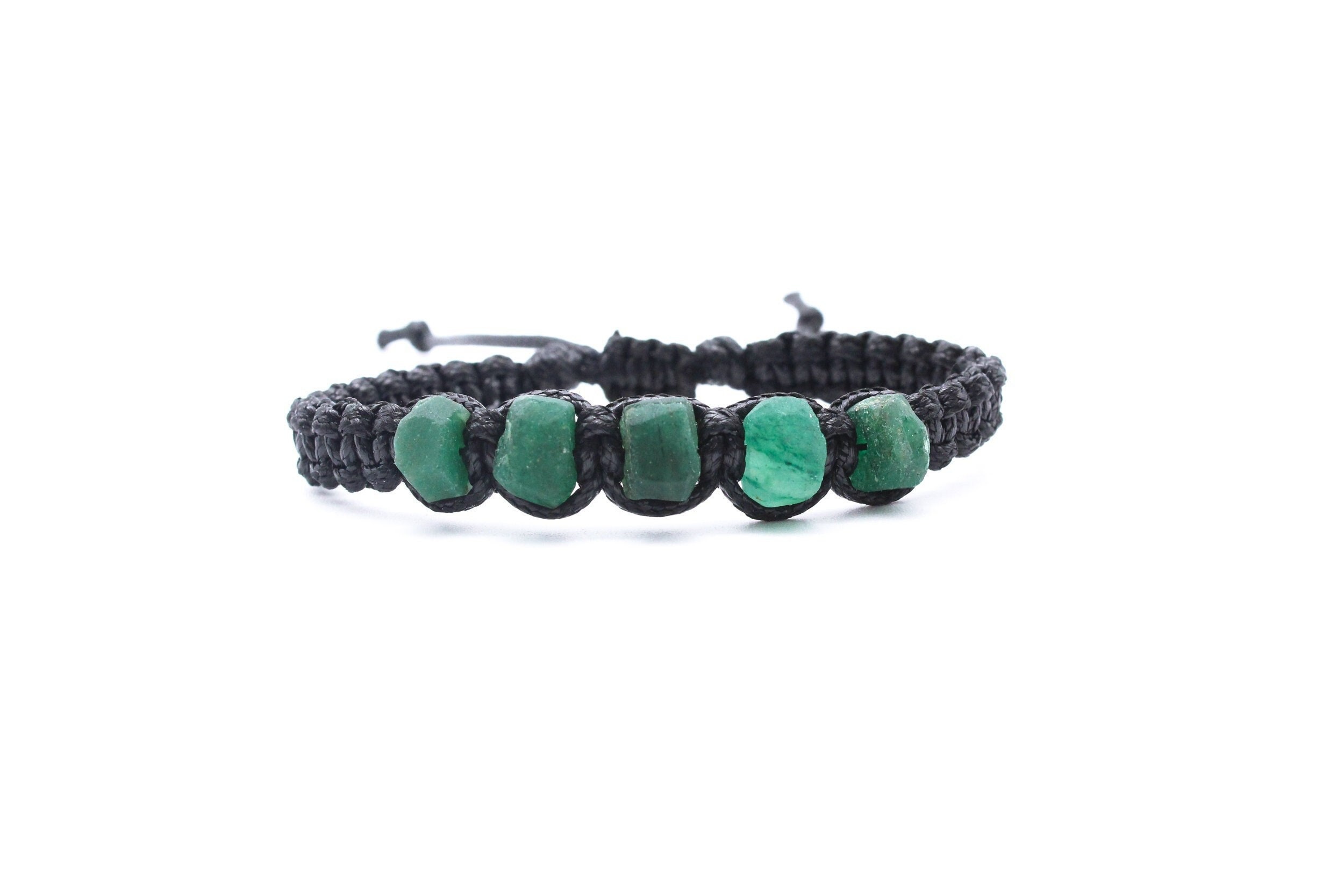 Raw Green Aventurine Bracelet - Thick Gemstone Bracelet