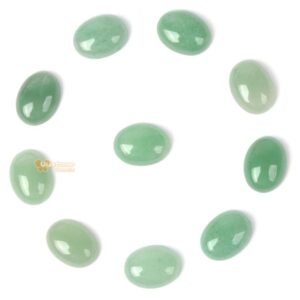 16mm Natural Green Aventurine Gemstone Oval Flatback CAB Cabochon 16mm Natural Green Aventurine Gemstone Oval Flatback CAB Cabochon