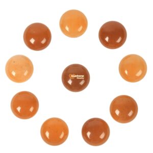 16mm Orange Aventurine Gemstone Round Flatback Cab Cabochon Stone Loose Stone Cab DIY Jewelry Making Stone 16mm Orange Aventurine Gemstone Round Flatback Cab Cabochon Stone Loose Stone Cab DIY Jewelry Making Stone