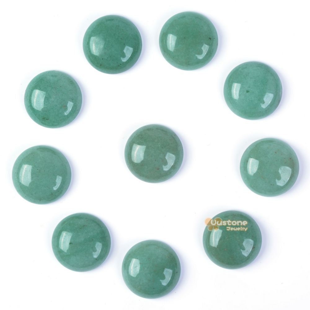 18mm Green Aventurine Gemstone Round Cab Cabochon