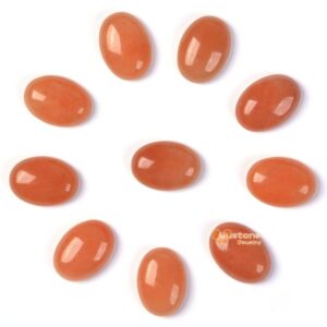 18mm Orange aventurine gemstone oval cab cabochon 18mm Orange aventurine gemstone oval cab cabochon