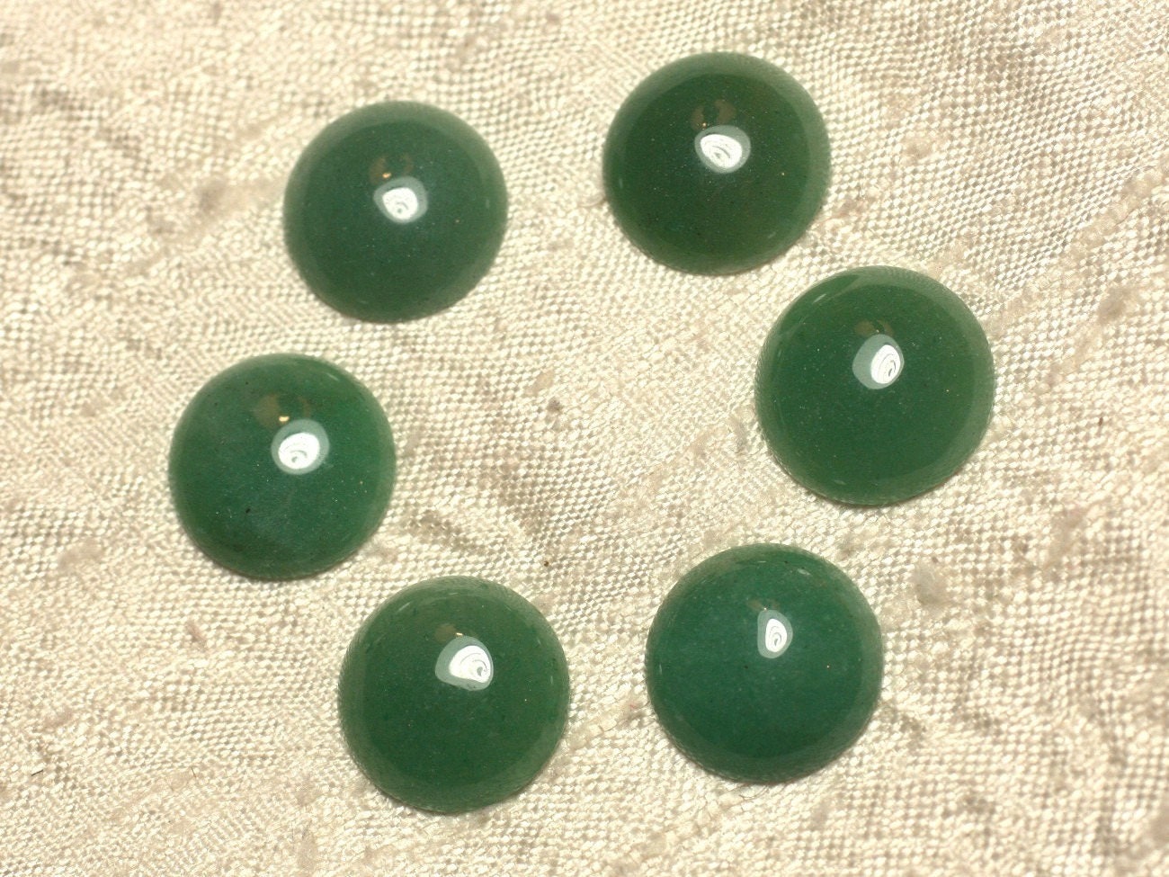 1pc - Cabochon Pierre Aventurine Verte Rond 16mm - 7427039742139