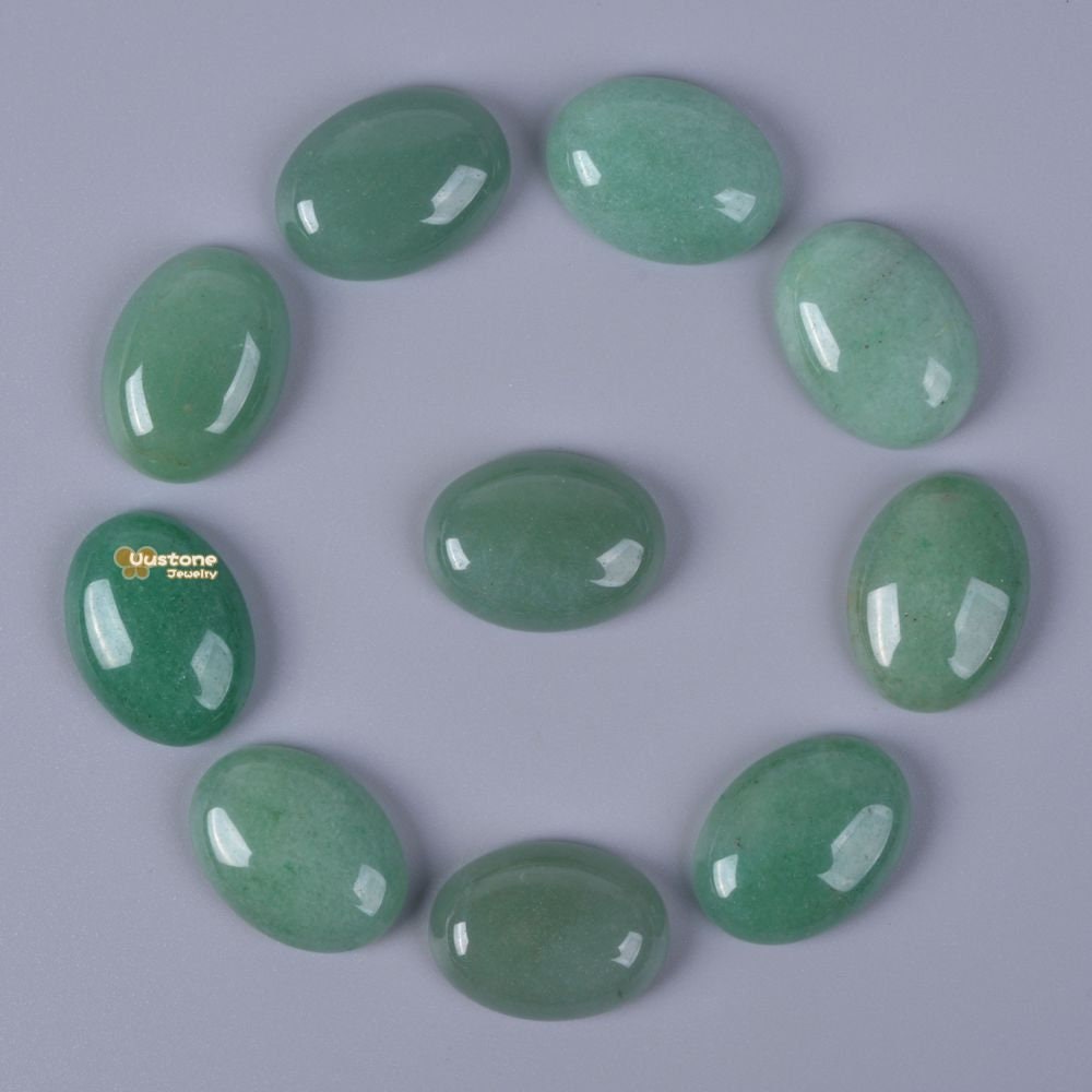 20mm Green Aventurine Oval Cab Cabochon Diy Jewelry Making