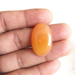 Orange Aventurine Cabochon, Oval Gemstone (29x18x6 Mm, 25.1 Carat) Orange Aventurine Cabochon, Oval Gemstone (29x18x6 Mm, 25.1 Carat)