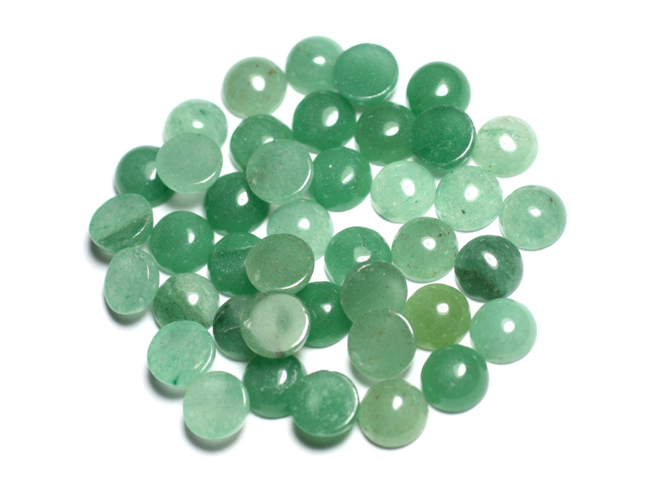 2pc - Cabochons Pierre Aventurine Verte Ronds 8mm - 7427039742108 2pc - Cabochons Pierre Aventurine Verte Ronds 8mm - 7427039742108