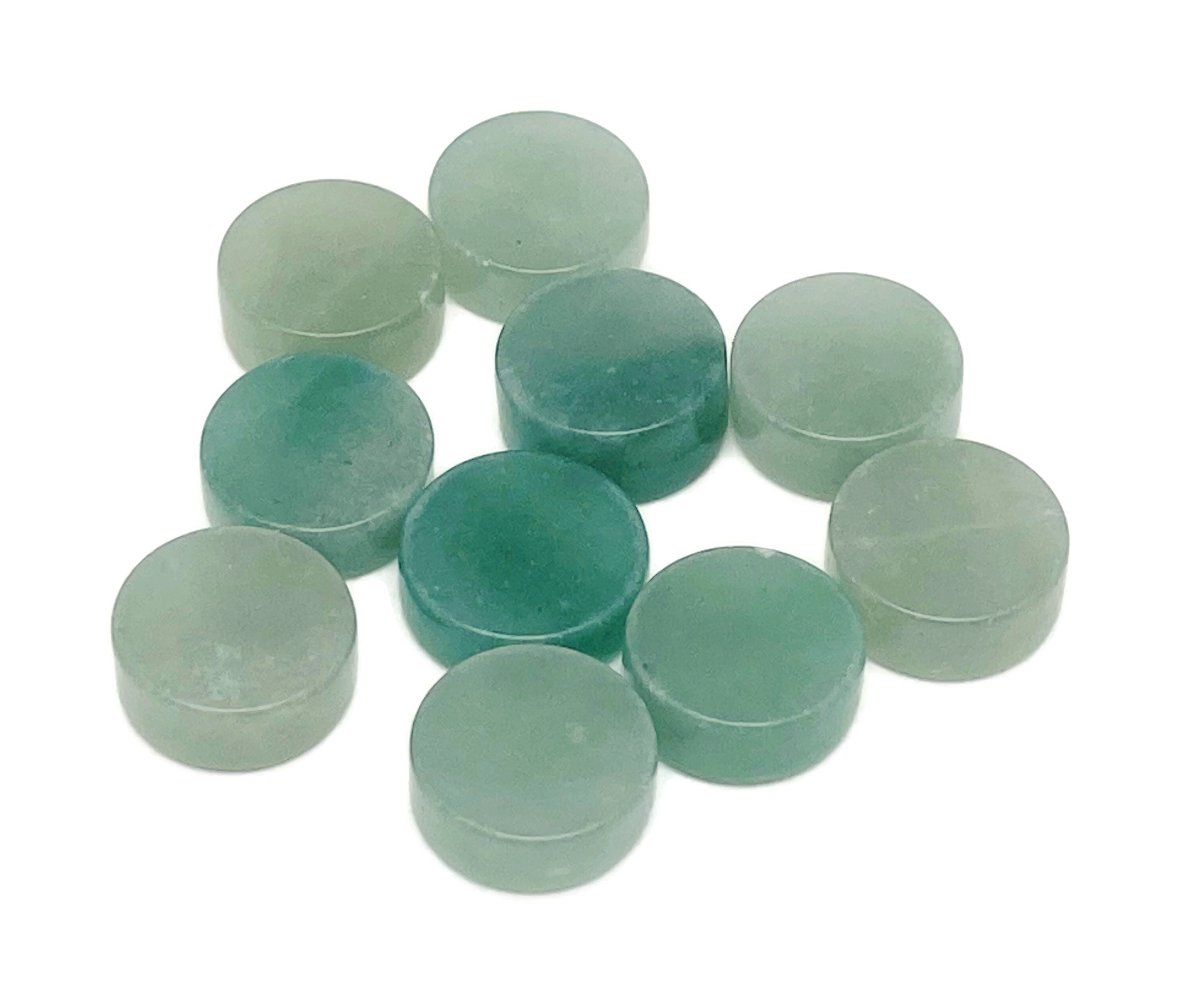 Aventurine Gemstone Flat Disk - Crystal Round Coin - Loose Gemstone - Cabochon Gemstone - Handmade Gemstone Round - Fl1080