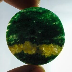 Natural Green Aventurine Cabochon, Gemstone Jewelry Making (75cts. 39x38 Mm) Natural Green Aventurine Cabochon, Gemstone Jewelry Making (75cts. 39x38 Mm)