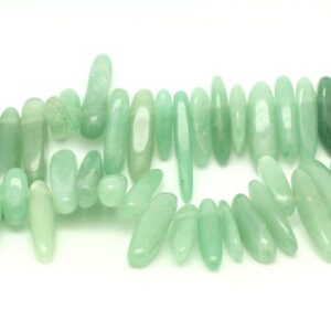 10pc - Perles Pierre Chips Rocailles Batonnets Aventurine verte 12-25mm - 4558550016645